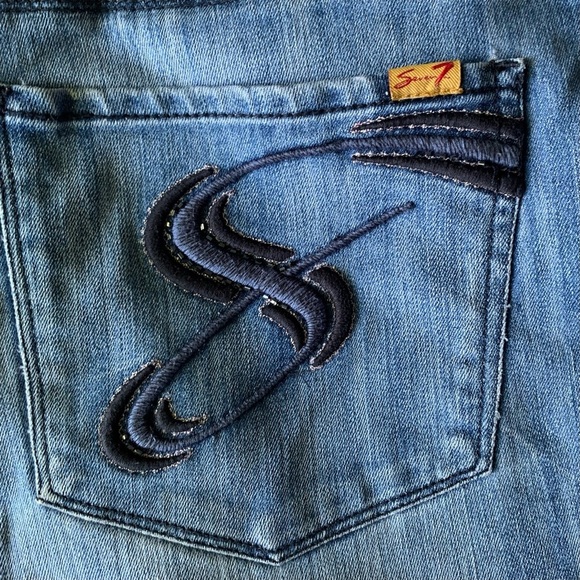 Seven7 Luxe Wide Leg Distressed Jeans - Picture 9 of 9